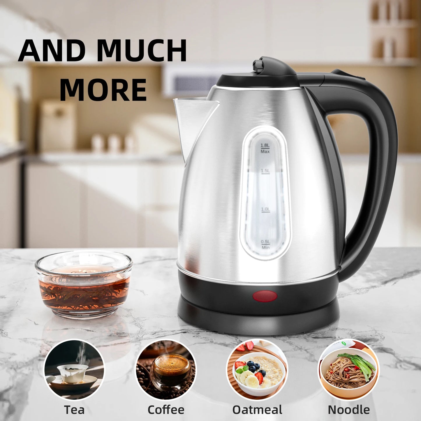 Cachoo Stainless Steel Electric Kettle 1.8L Auto Shut Off