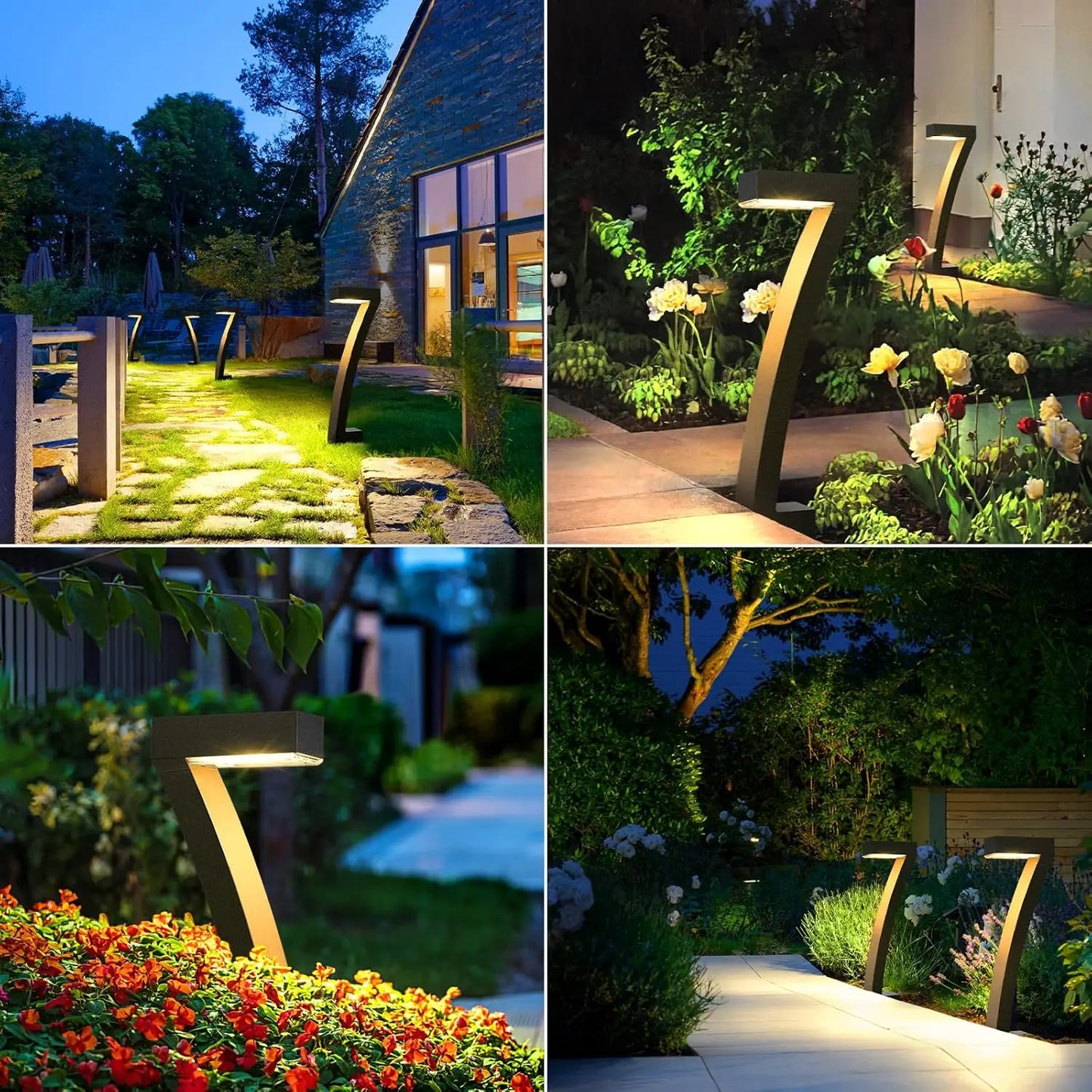 KPSTEK Solar Outdoor Pathway Lights Led Auto On Off