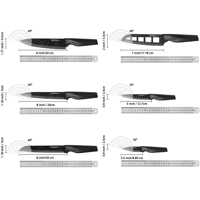 Astercook Knife Set German Stainless Steel Kitchen Knives