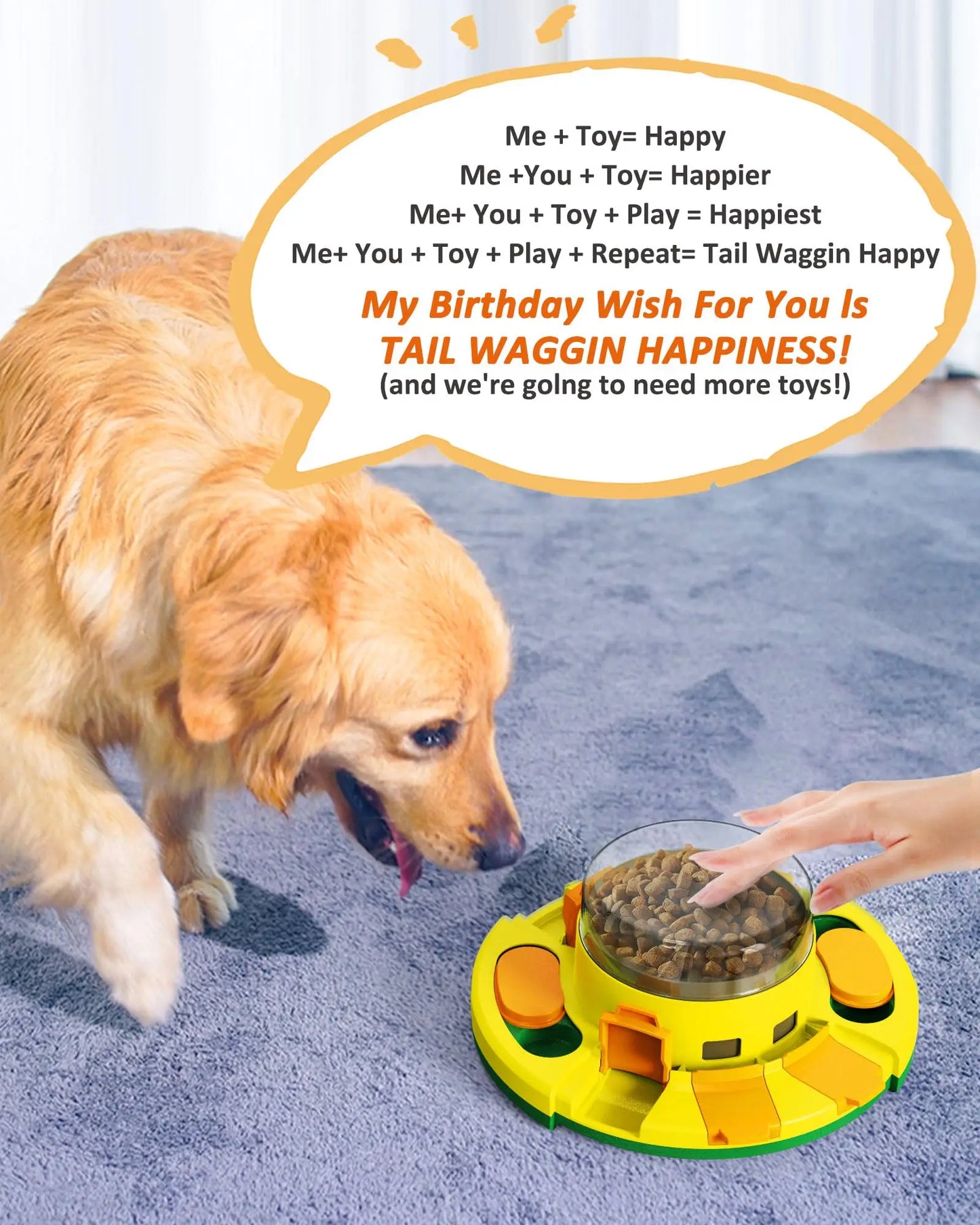 Hign-concerned Dog Puzzle Toy Slow Feeder Dispenser