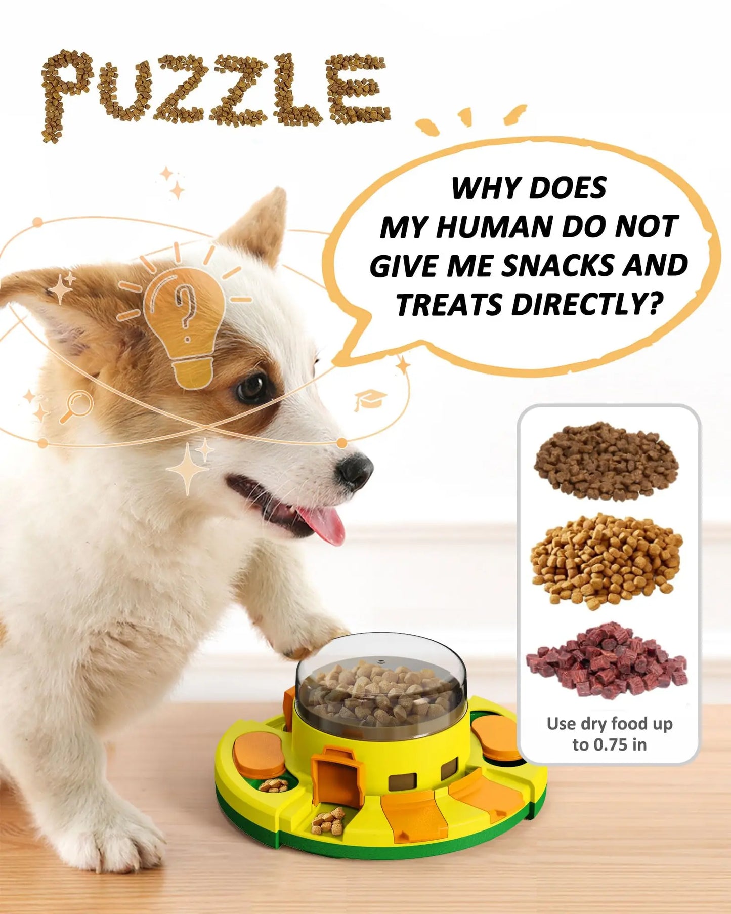 Hign-concerned Dog Puzzle Toy Slow Feeder Dispenser
