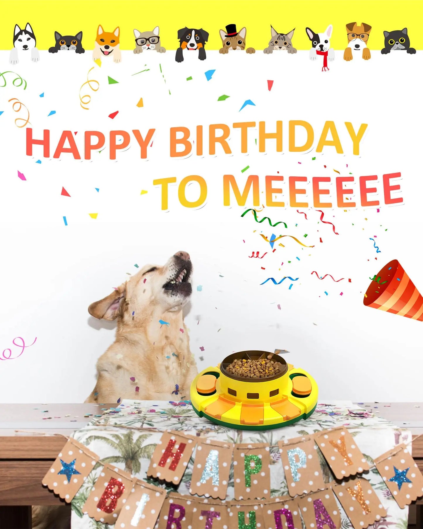 Hign-concerned Dog Puzzle Toy Slow Feeder Dispenser