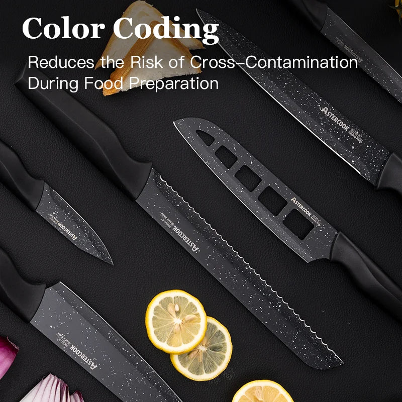 Astercook Knife Set German Stainless Steel Kitchen Knives