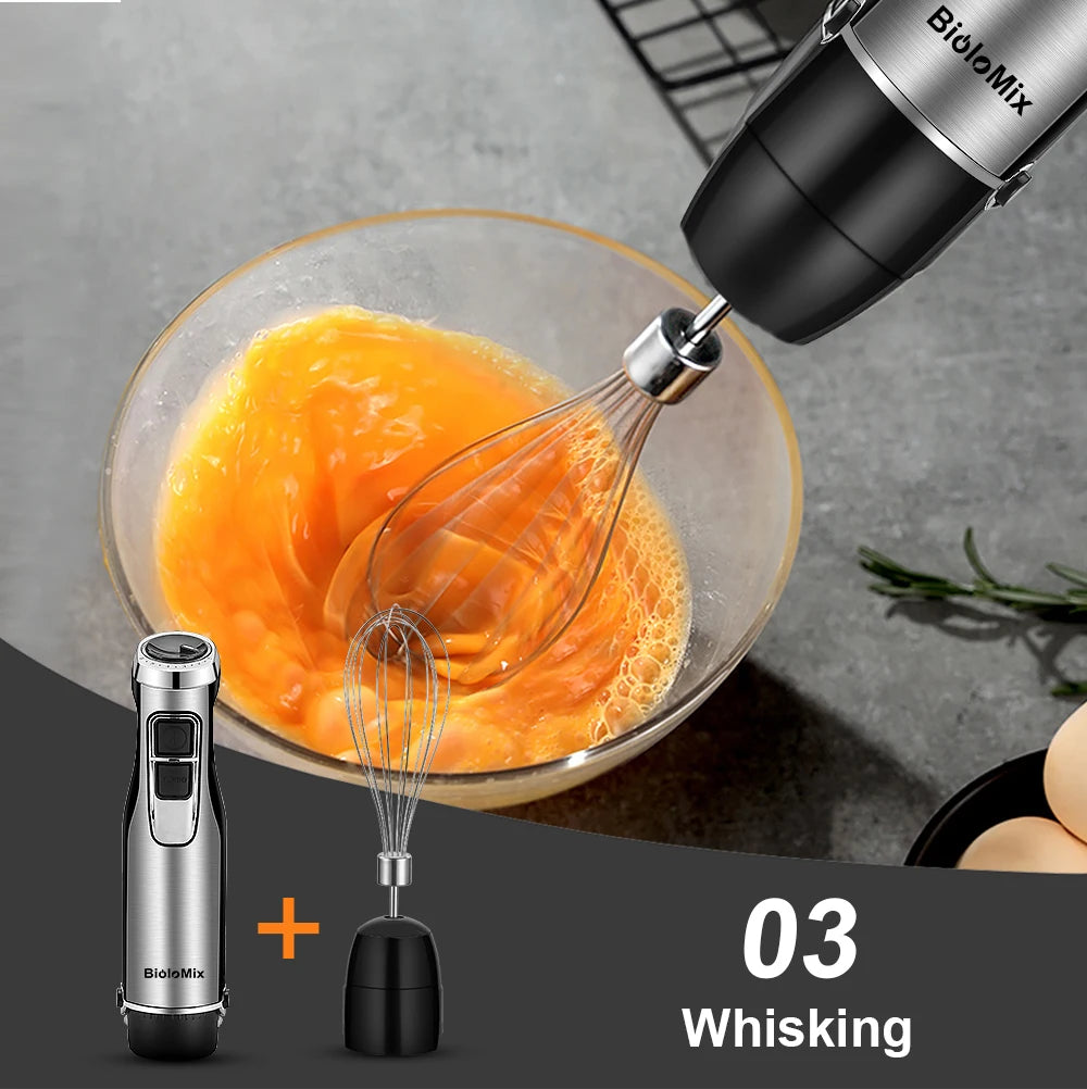 Biolomix 4 In 1 Immersion Hand Blender 1200W With Chopper And Smoothie Cup