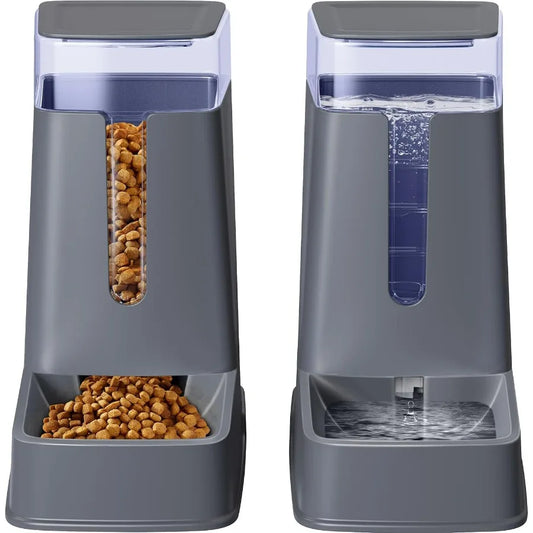 Hipidog Automatic Pet Feeder And Waterer Dispenser Set