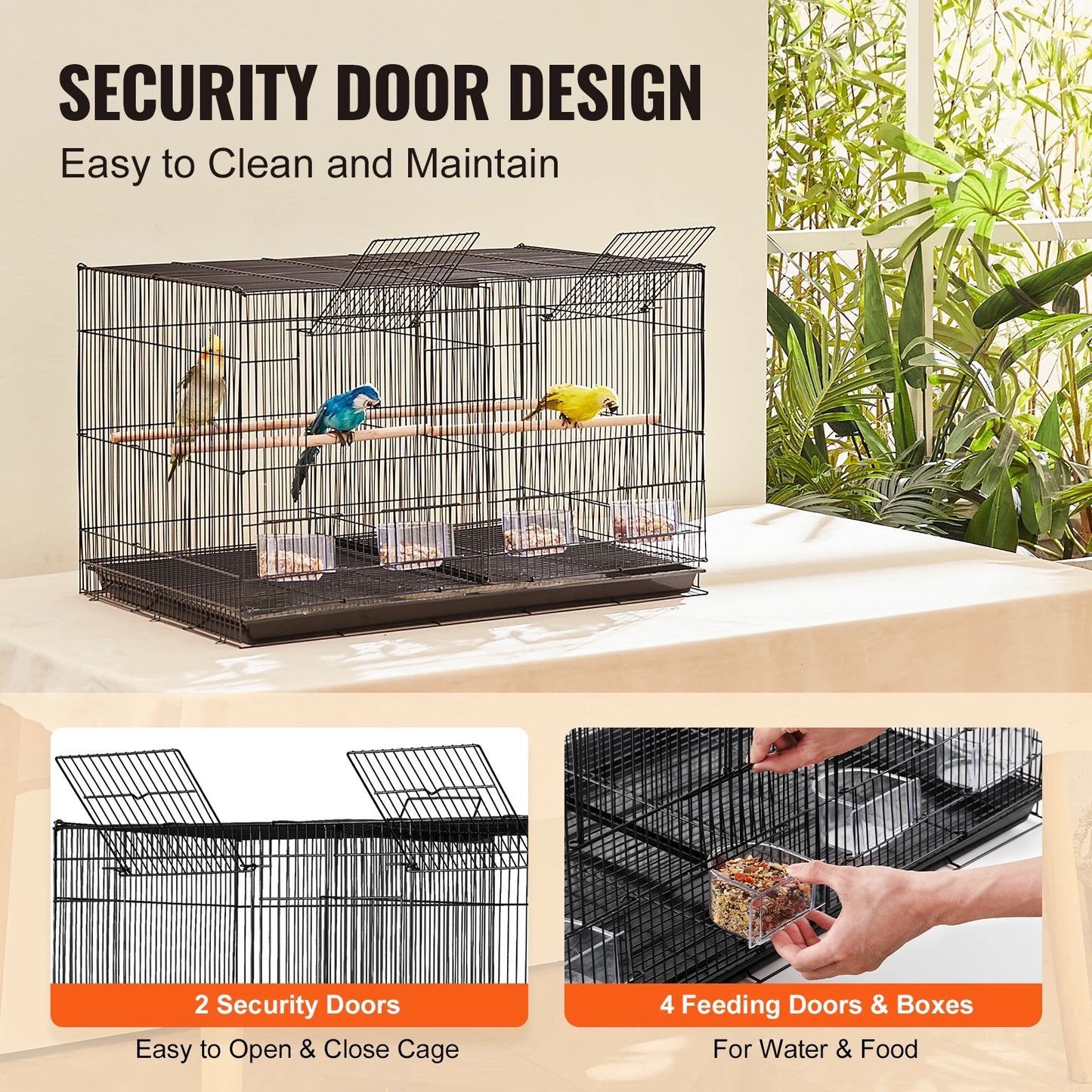 SucceBuy Stackable Bird Cage With Divider For Travel