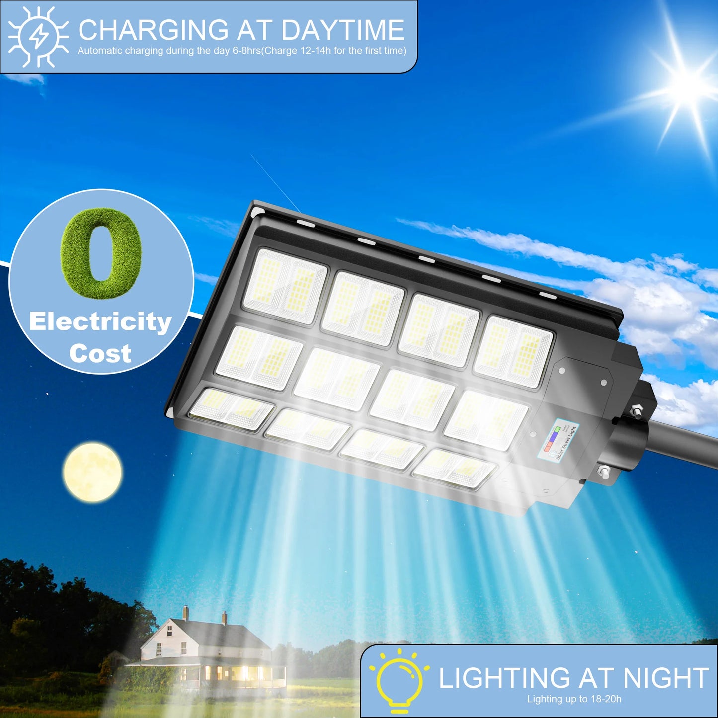 Solar Street Lights 5000 Watt Waterproof With Motion Sensor