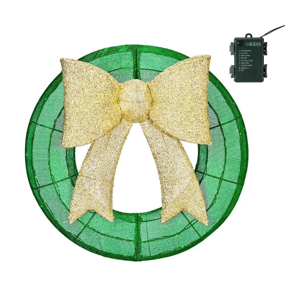 Guangdong Pre-Lit Indoor Outdoor Christmas Wreath With LED Lights