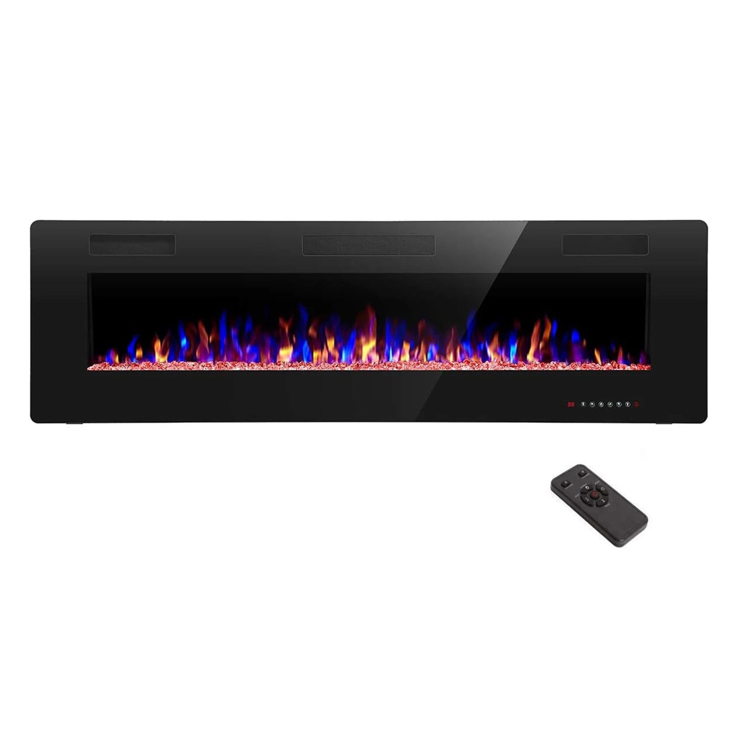 HiMIS Electric Fireplace Wall Mounted Remote Control Touch Screen