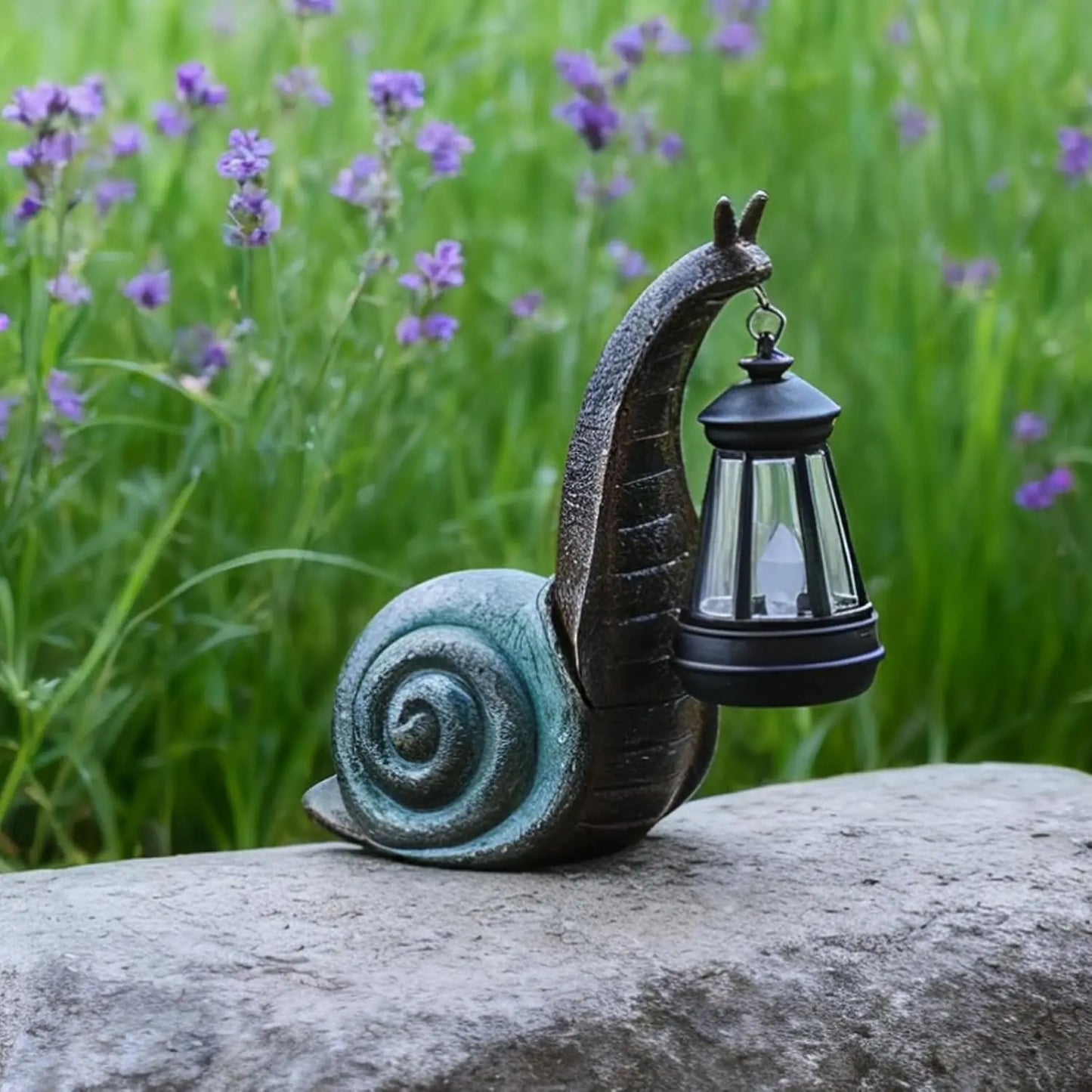 XMSJ Solar Snail Garden Lights Outdoor Decor Solar Powered Figurine