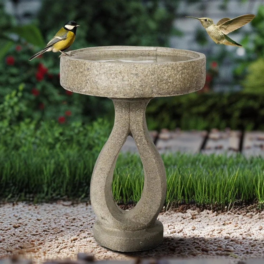 Modern Concrete Birdbath for Garden