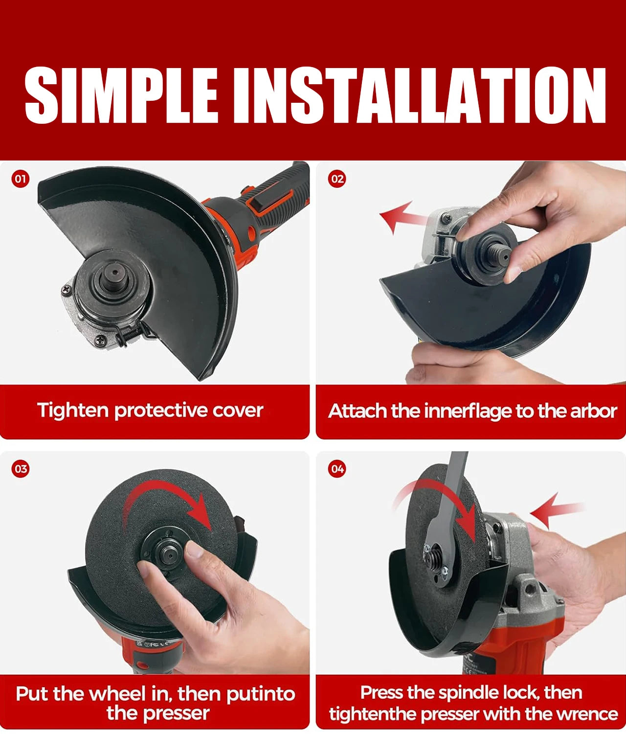 Milwaukee Compatible Brushless Angle Grinder Cordless Tool