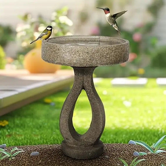 Modern Concrete Birdbath for Garden