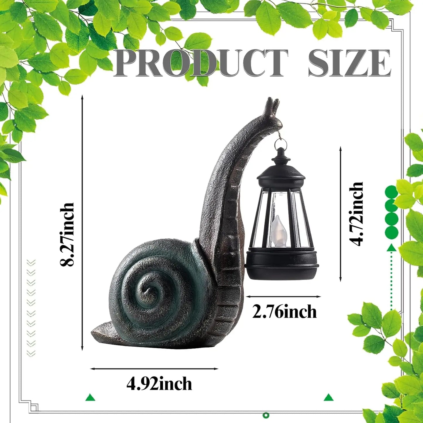 XMSJ Solar Snail Garden Lights Outdoor Decor Solar Powered Figurine