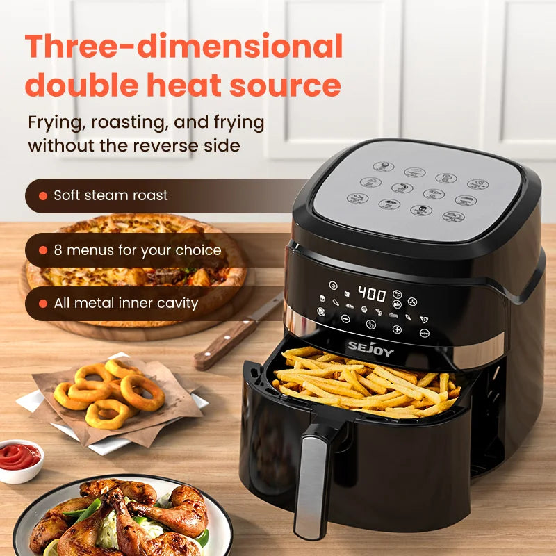 Sejoy Air Fryer Toaster Oven Combo With 8 Presets Plus