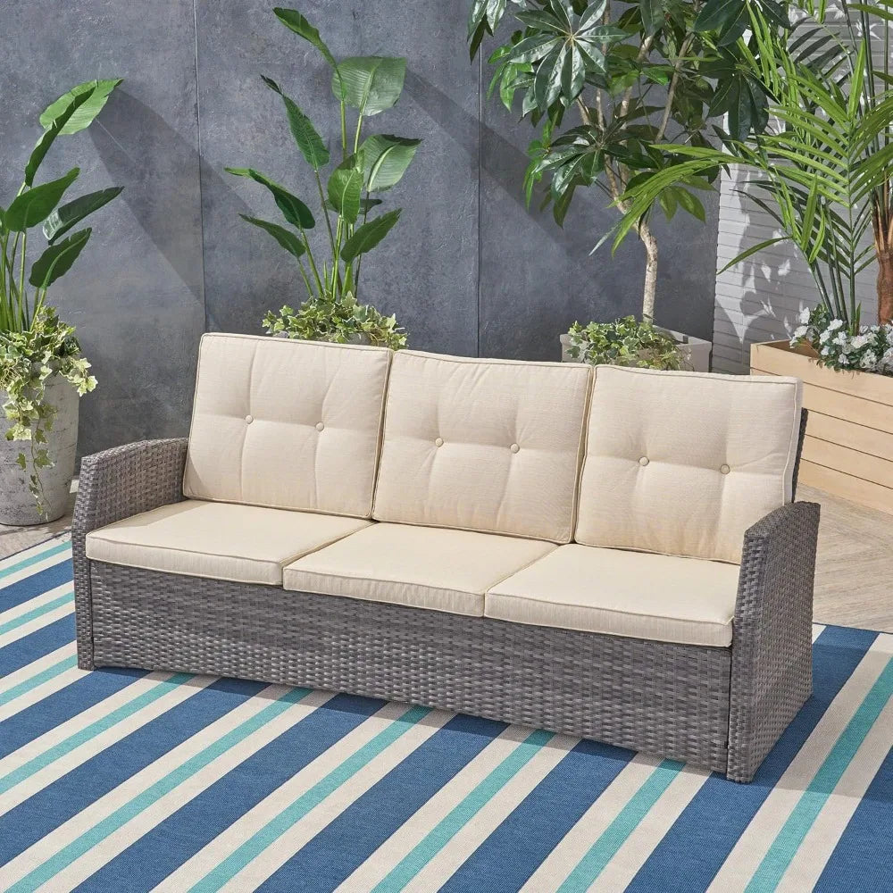 Joanne Outdoor Wicker Sofa Set For Modern Patio Collection