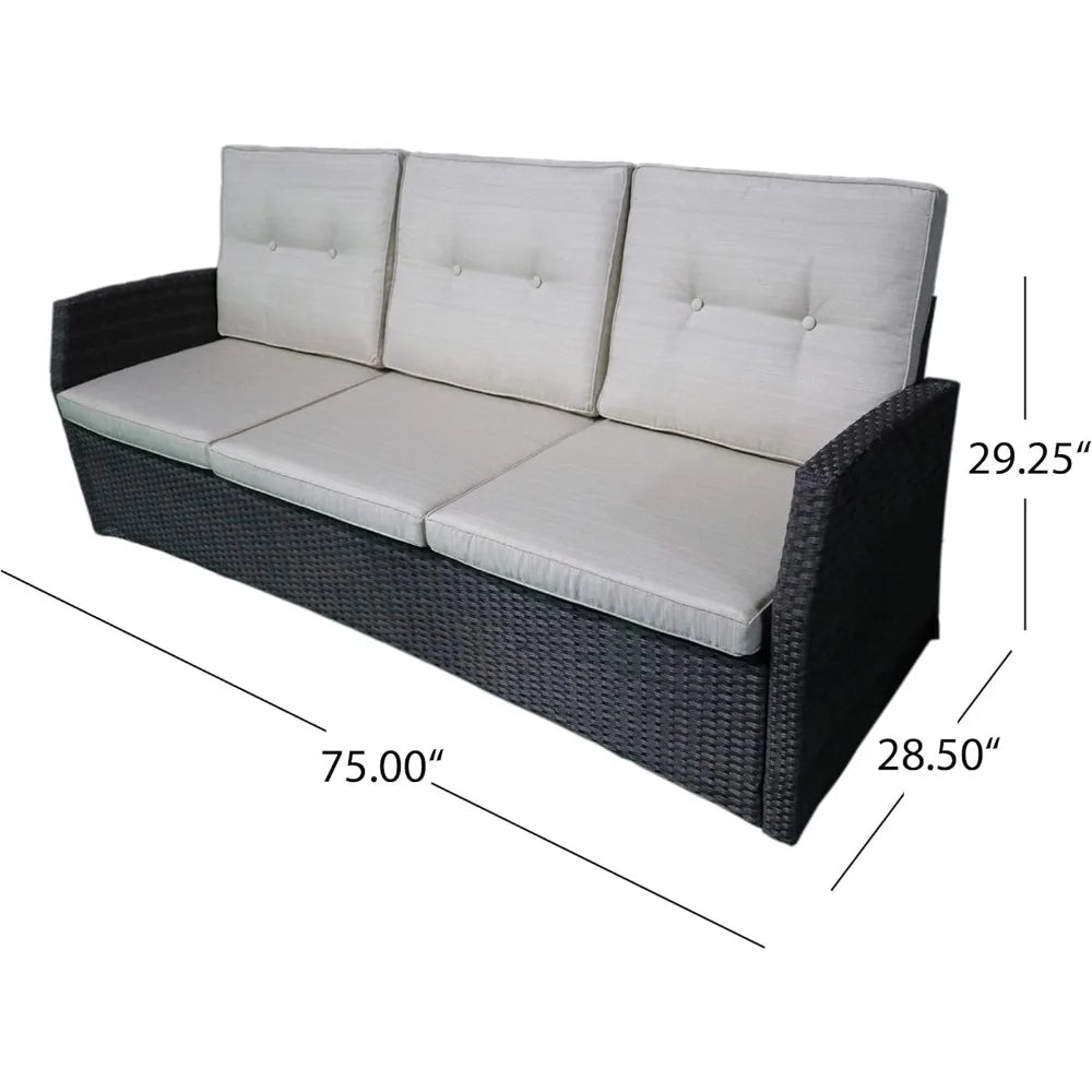 Joanne Outdoor Wicker Sofa Set For Modern Patio Collection