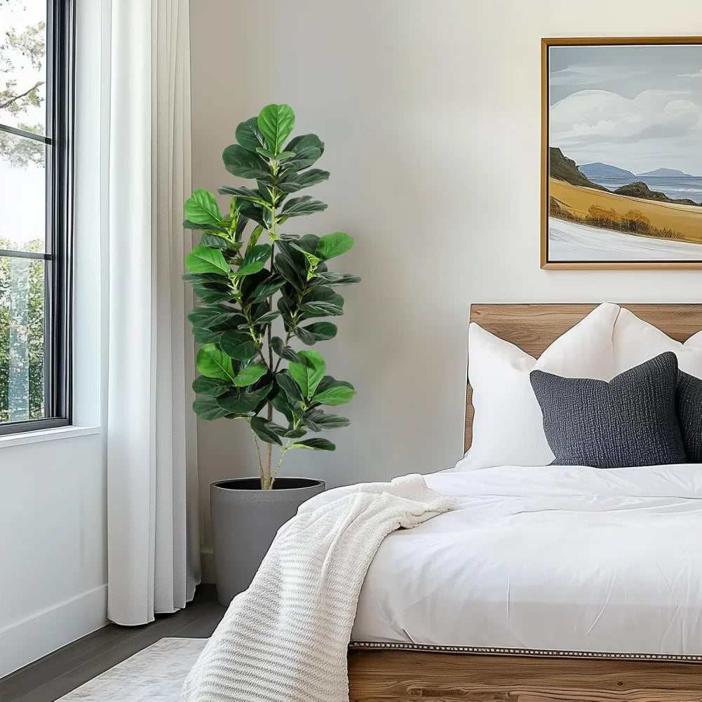 HiMISSCN Fiddle Leaf Fig Tree Artificial With Pot Decor