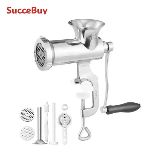 SucceBuy Manual Meat Grinder 304 Stainless Steel With Table Clamp