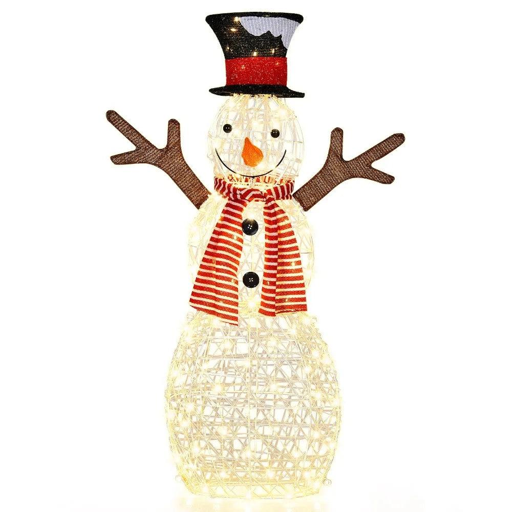 Guangdong Pre-Lit Standing Snowman Christmas Decoration with 80 LED Lights