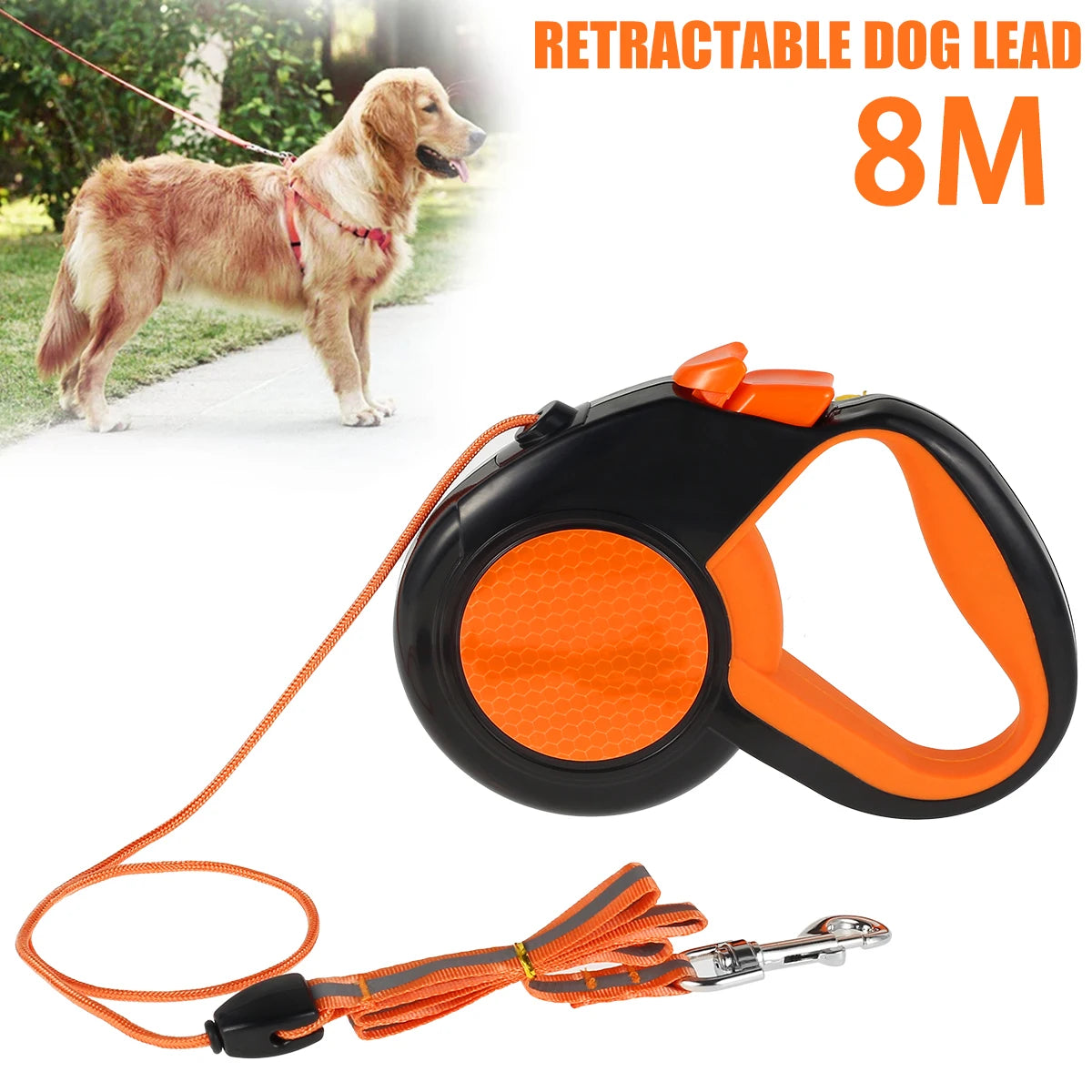 WillstarCN Retractable Dog Leash With Reflective Tape