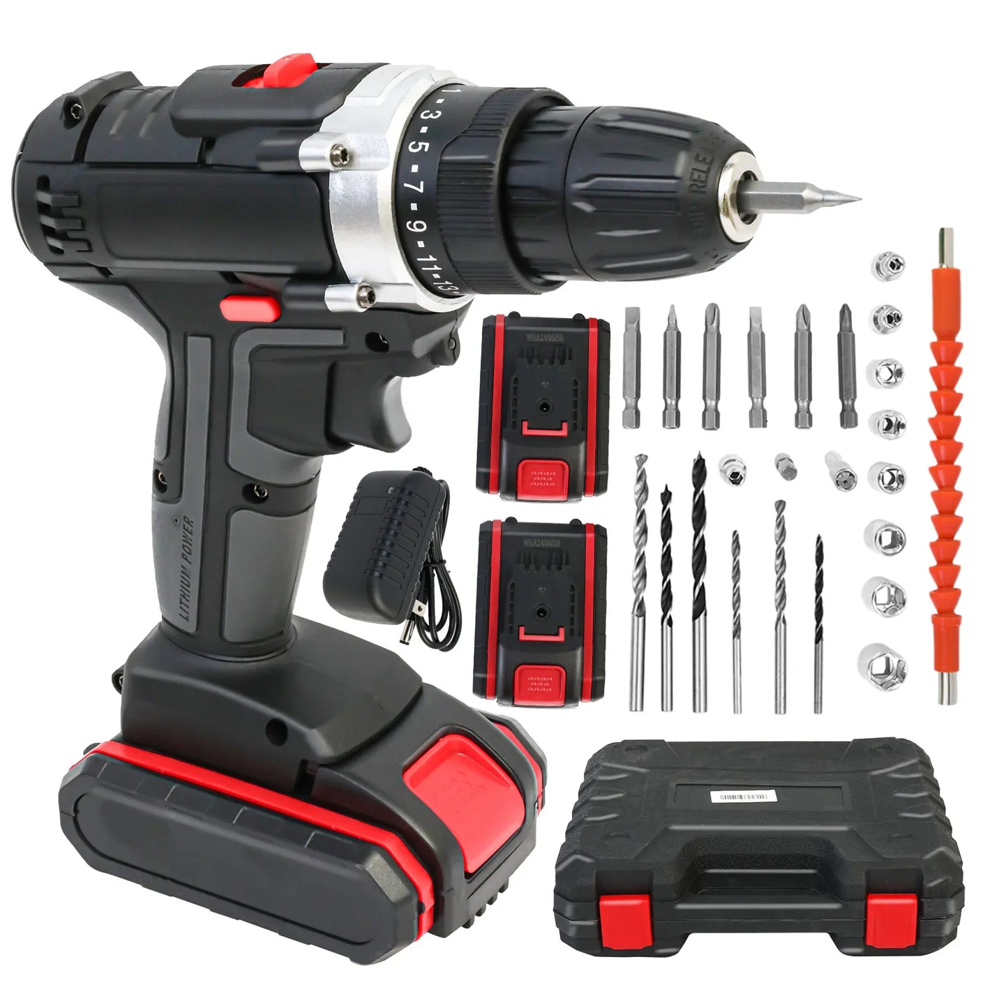 21V Cordless Drill And Impact Driver 2 Batteries Charger