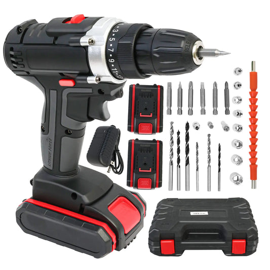 21V Cordless Drill And Impact Driver 2 Batteries Charger