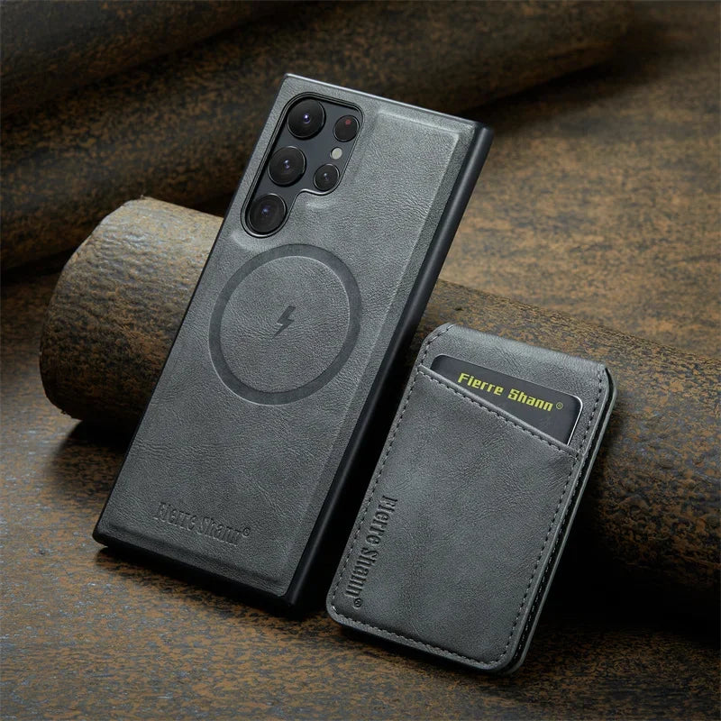 Casespace MagSafe Leather Flip Wallet Case For Samsung S22