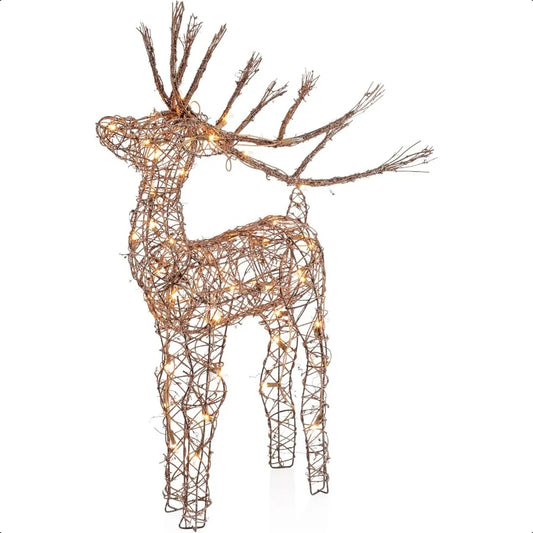 Guangdong Outdoor Rattan Reindeer Christmas LED Light Decoration