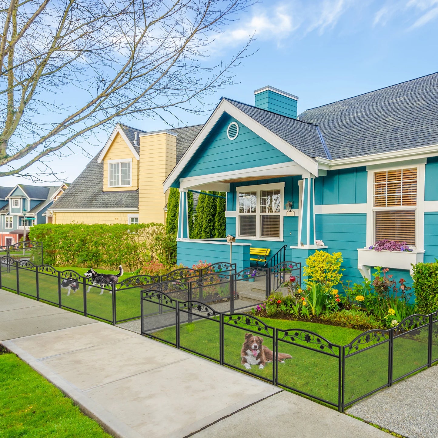 Feature 5 Panel Decorative Garden Fence Iron Path Gate