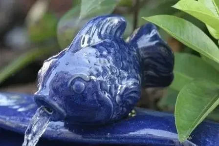 XMSJ Smart Solar Ceramic Koi Fountain With Solar Panel