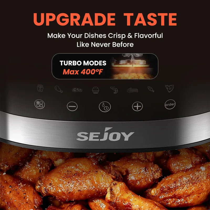 Sejoy Air Fryer Toaster Oven Combo With 8 Presets Plus