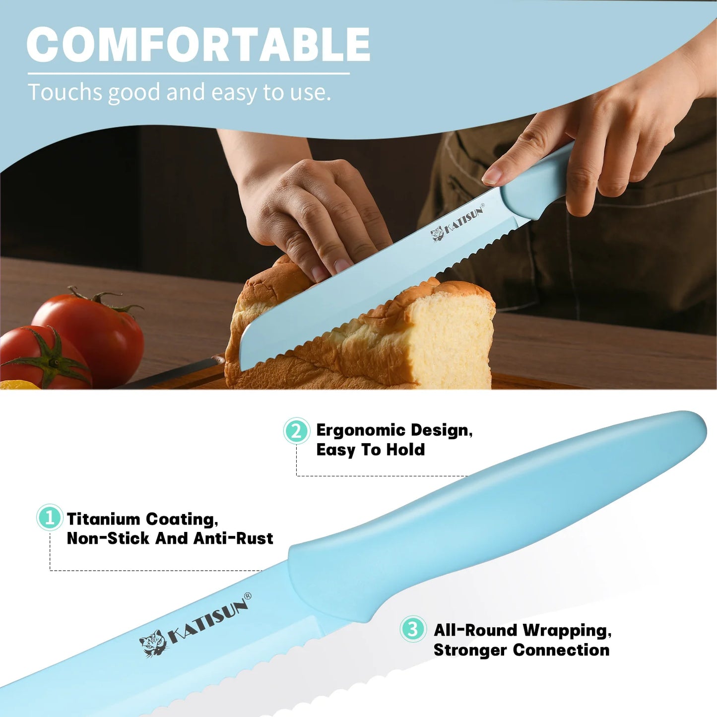 Katisun 14 Piece Kitchen Knife Set With Shears And Block