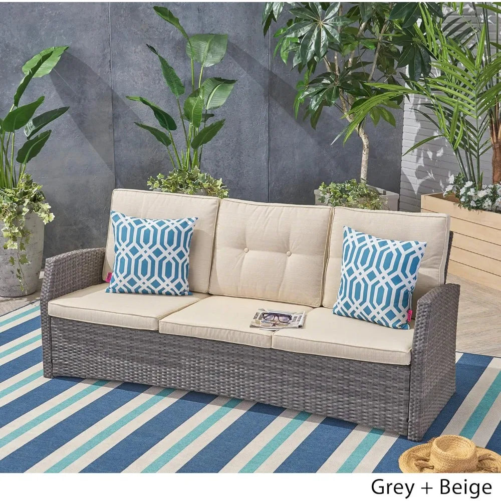 Joanne Outdoor Wicker Sofa Set For Modern Patio Collection