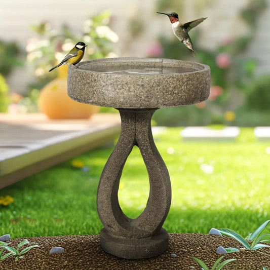 Modern Concrete Birdbath for Garden