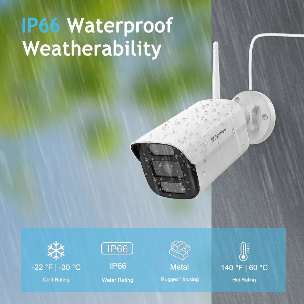 Jennov 5MP Security Camera System 10 Channel NVR 1TB