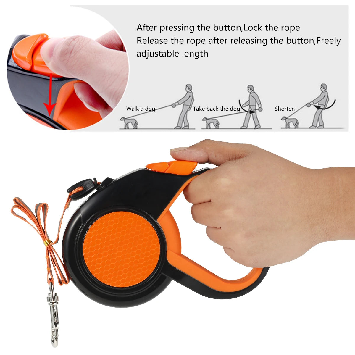 WillstarCN Retractable Dog Leash With Reflective Tape