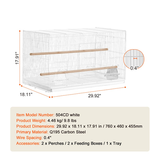 SucceBuy Stackable Bird Cage With Divider For Travel