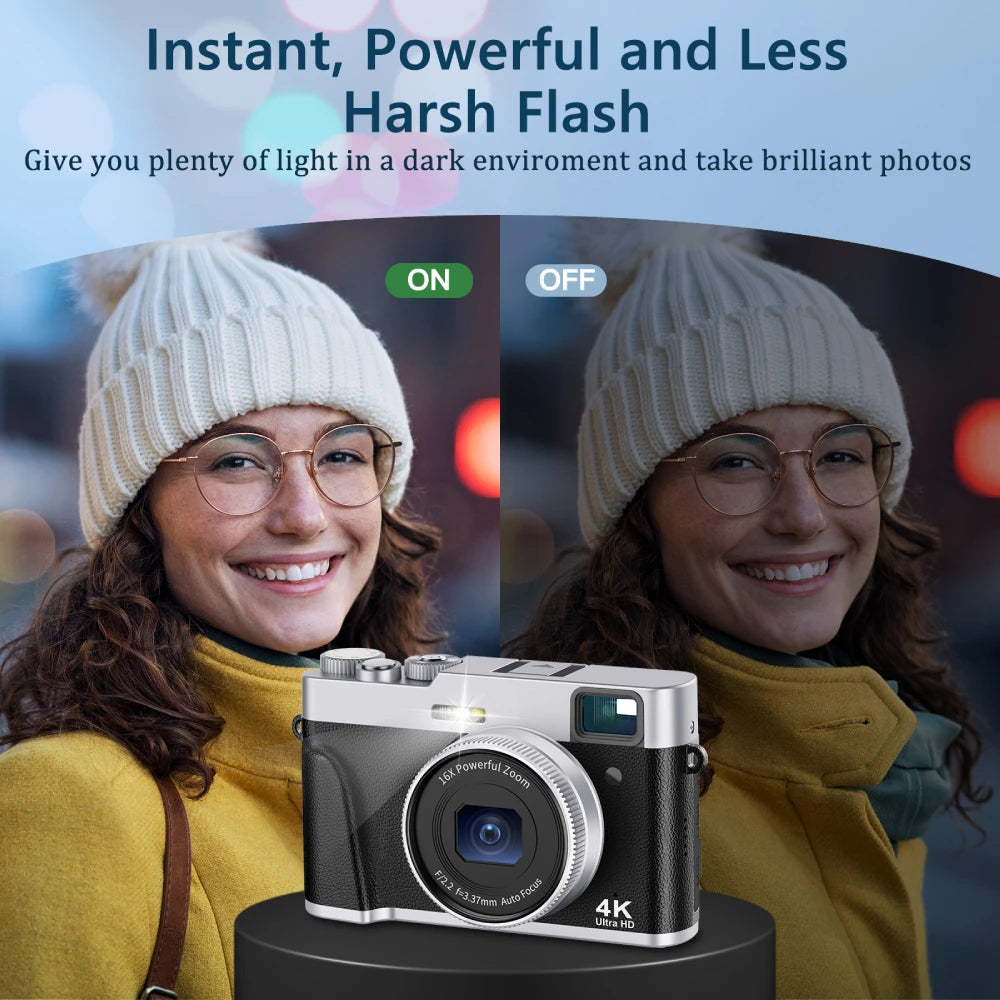 Zostuic 4K Digital Camera Autofocus 48MP Vlogging Camera