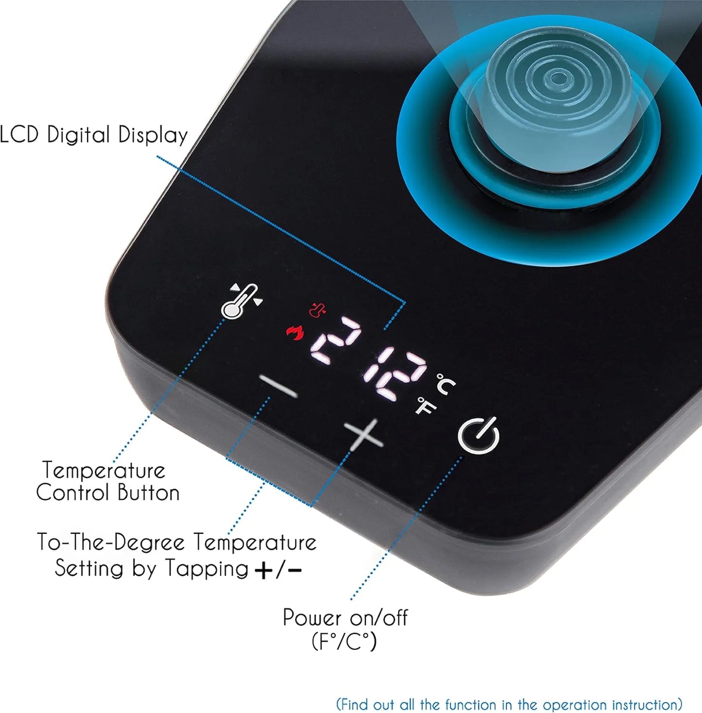 Easyworkz Temperature Controlled Electric Gooseneck Kettle Stainless Steel