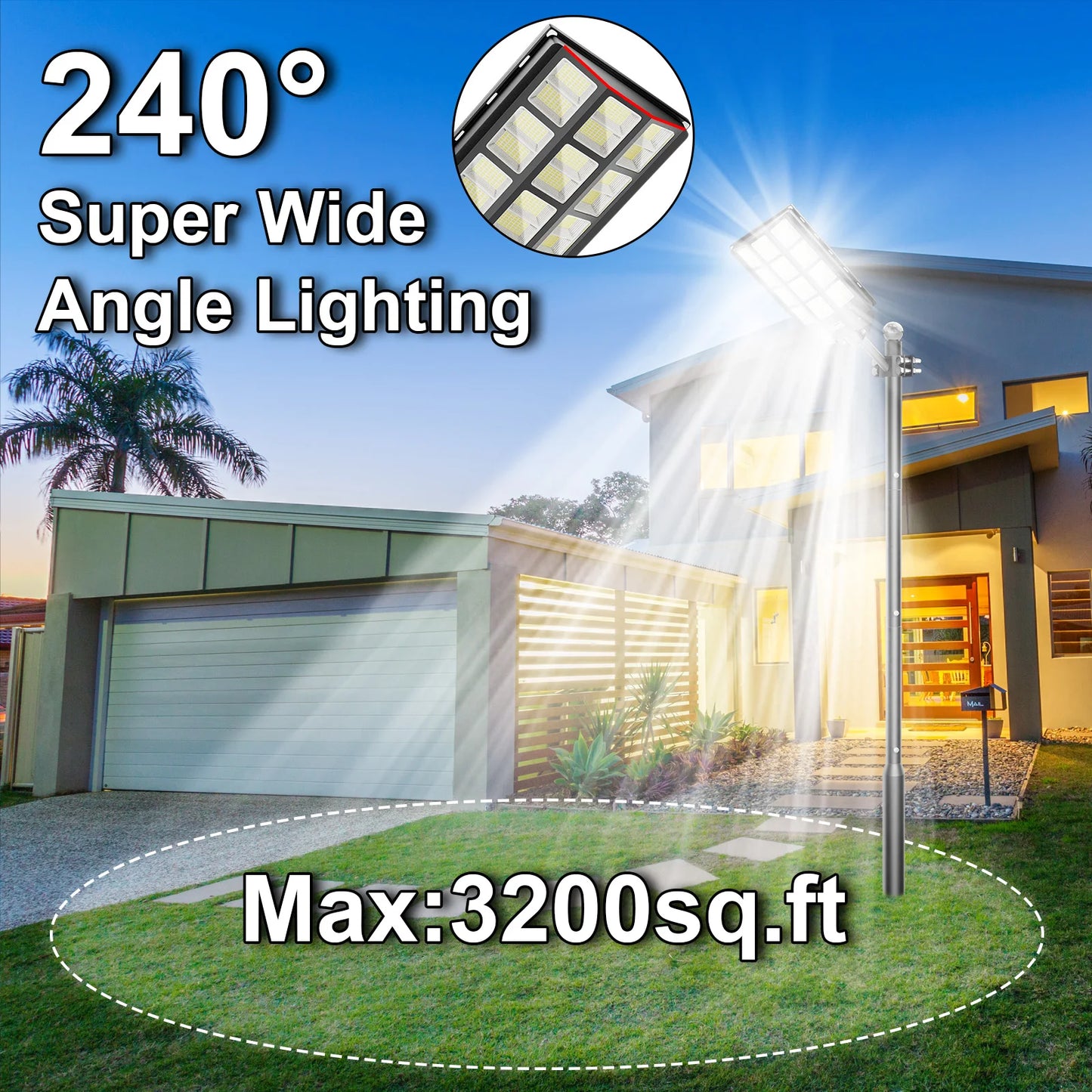 Solar Street Lights 5000 Watt Waterproof With Motion Sensor