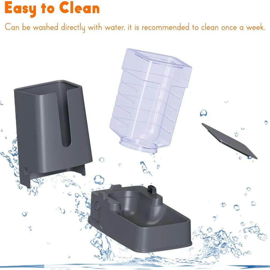 Hipidog Automatic Pet Feeder And Waterer Dispenser Set