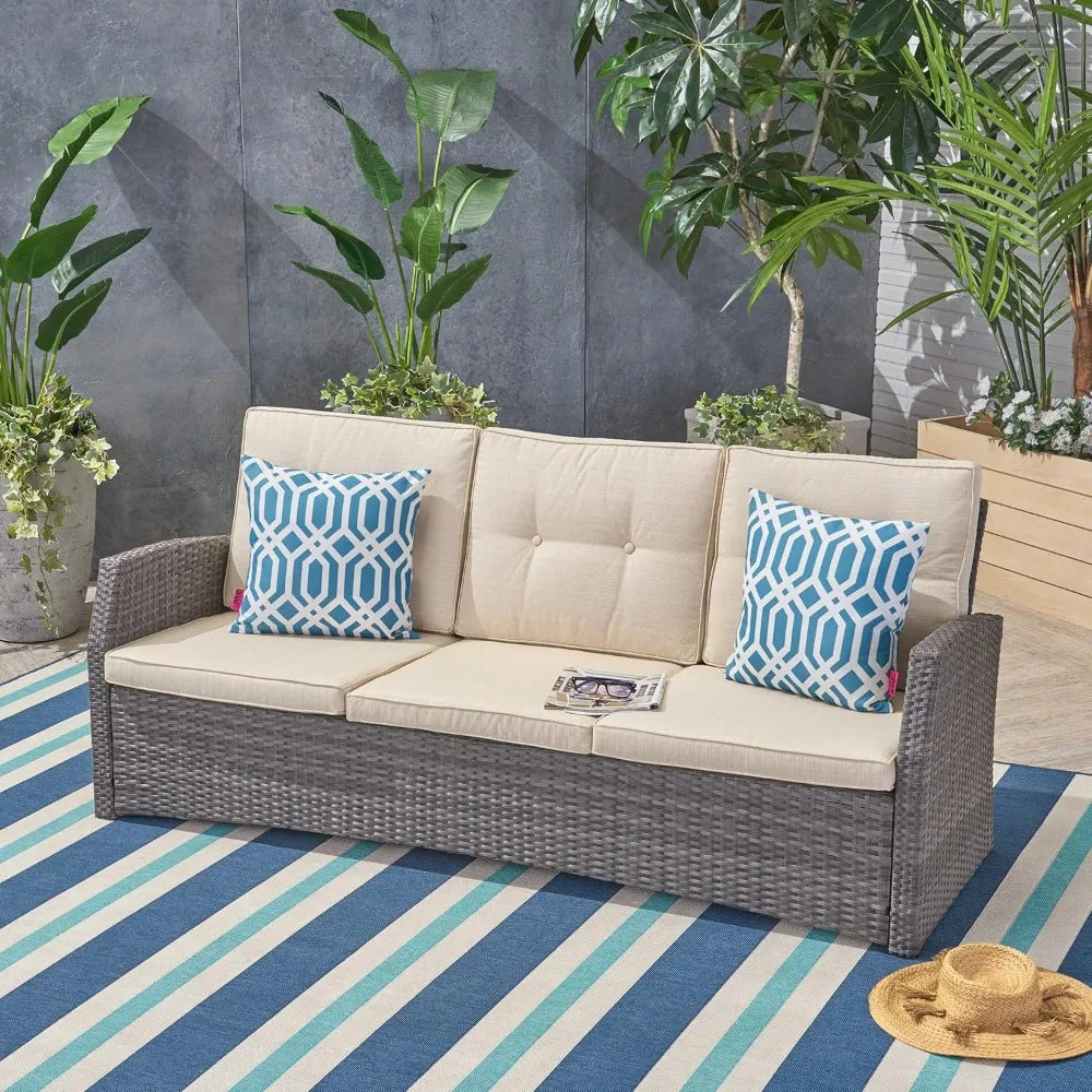 Joanne Outdoor Wicker Sofa Set For Modern Patio Collection
