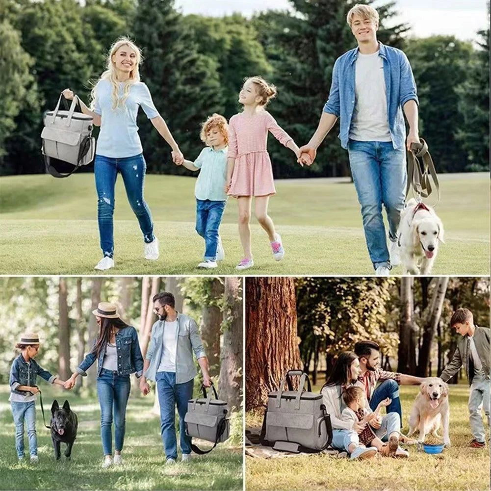 TWISTER.CK Dog Travel Backpack With Food Bags Bowls