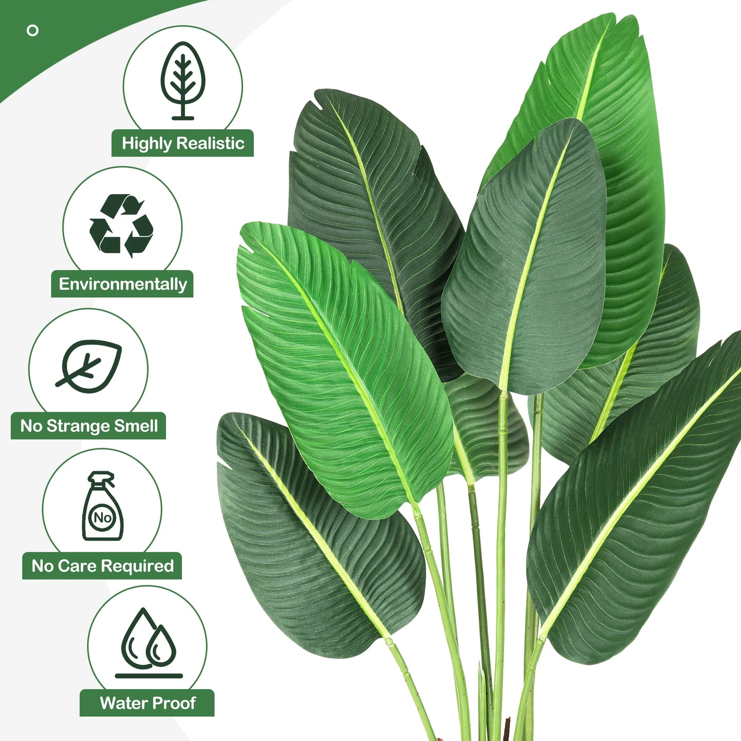 TWISTER CKCN Artificial Bird of Paradise Plant Indoor Outdoor Decor