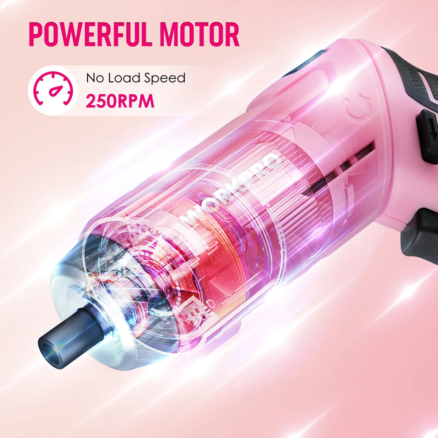 WORKPRO 74pc Tools Set Cordless Screwdriver And Toolbox