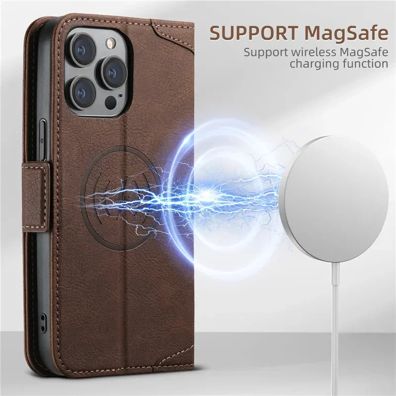 Casespace MagSafe Leather Wallet Case for iPhone Pro Max