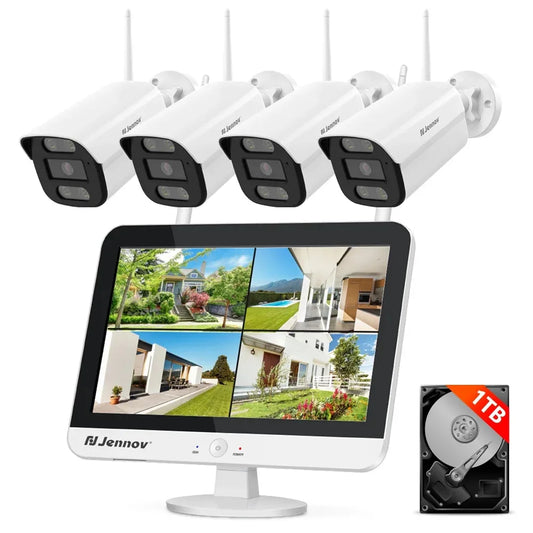 Jennov 5MP Security Camera System 10 Channel NVR 1TB