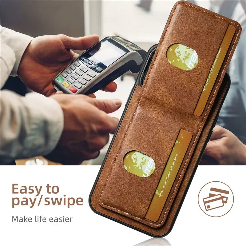 Casespace Leather Wallet Phone Case For iPhone Card Holder