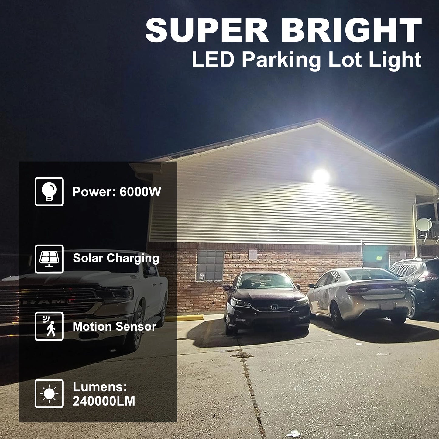 Solar Street Lights 5000 Watt Waterproof With Motion Sensor